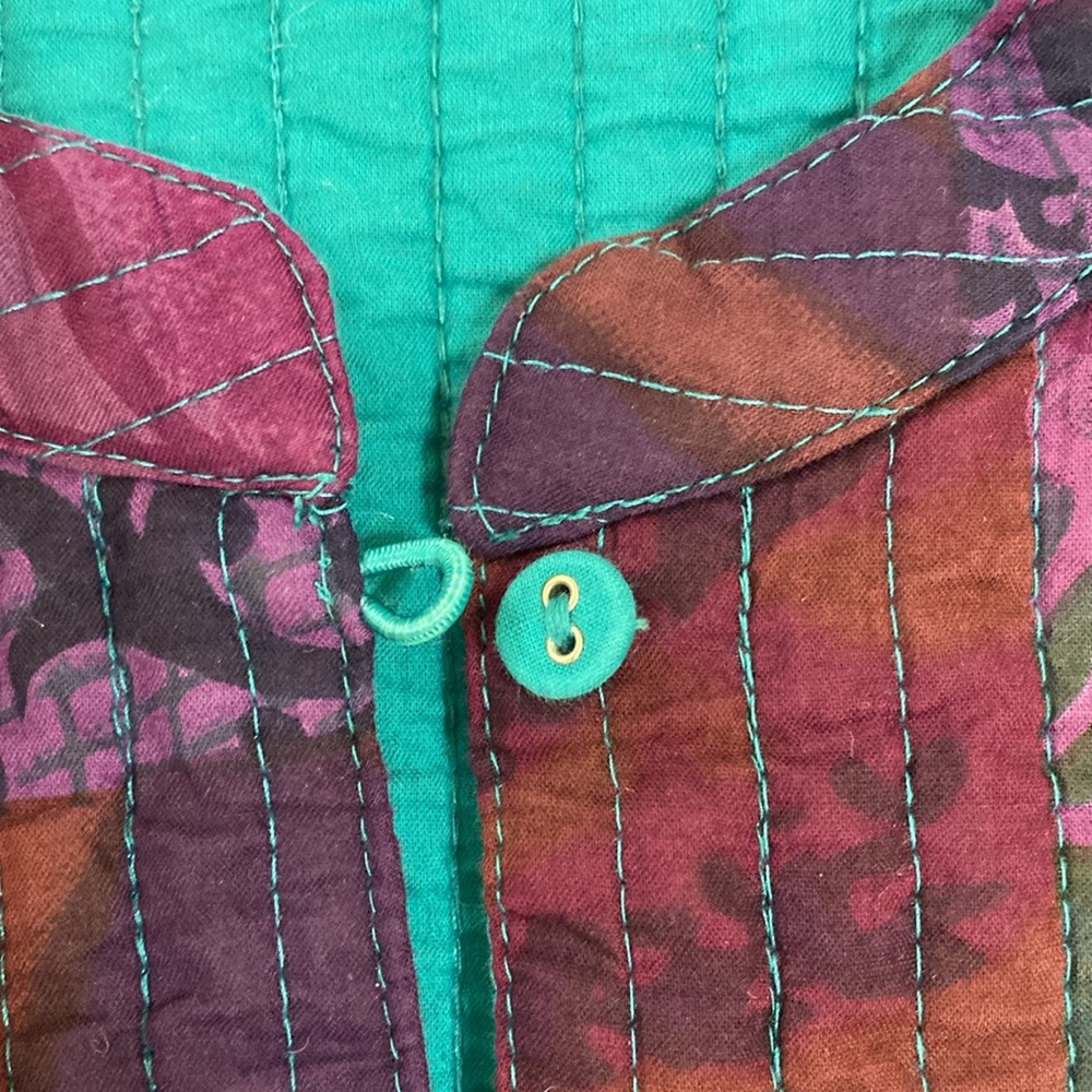 Handcrafted Patchwork Quilted Jacket Women's Size… - image 5